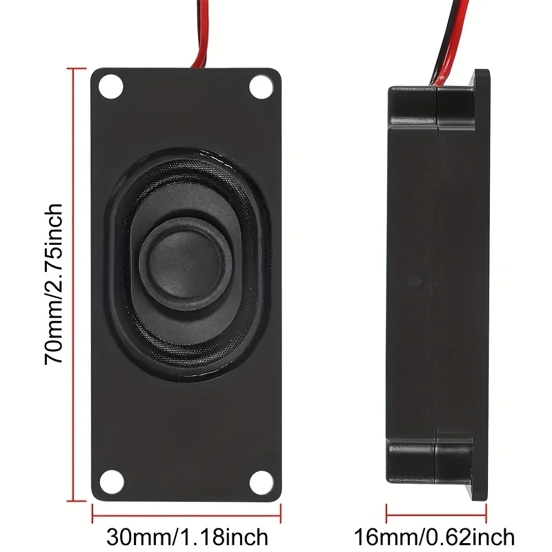 3 Watt 8 Ohm Mini Speaker Loundspeaker with JST-PH2.0 Interface for Automotive audio and video Small Electronic Projects 3.3V 5V