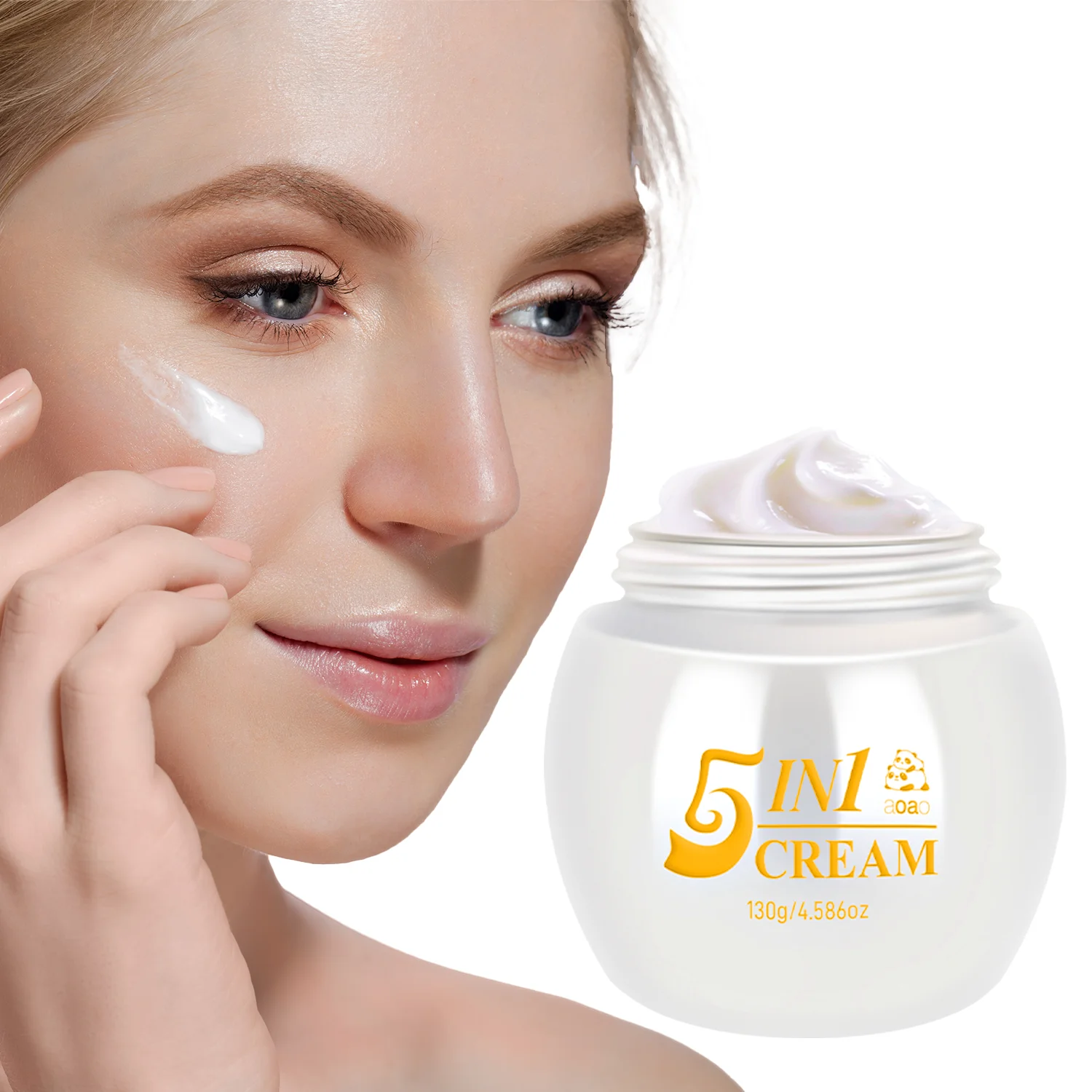 

aoao 5-in-1 Collagen Moisturizing Cream with Niacinamide, Vitamin C, Aloe Vera & Hyaluronic Acid - for All Types, Hypoallergenic