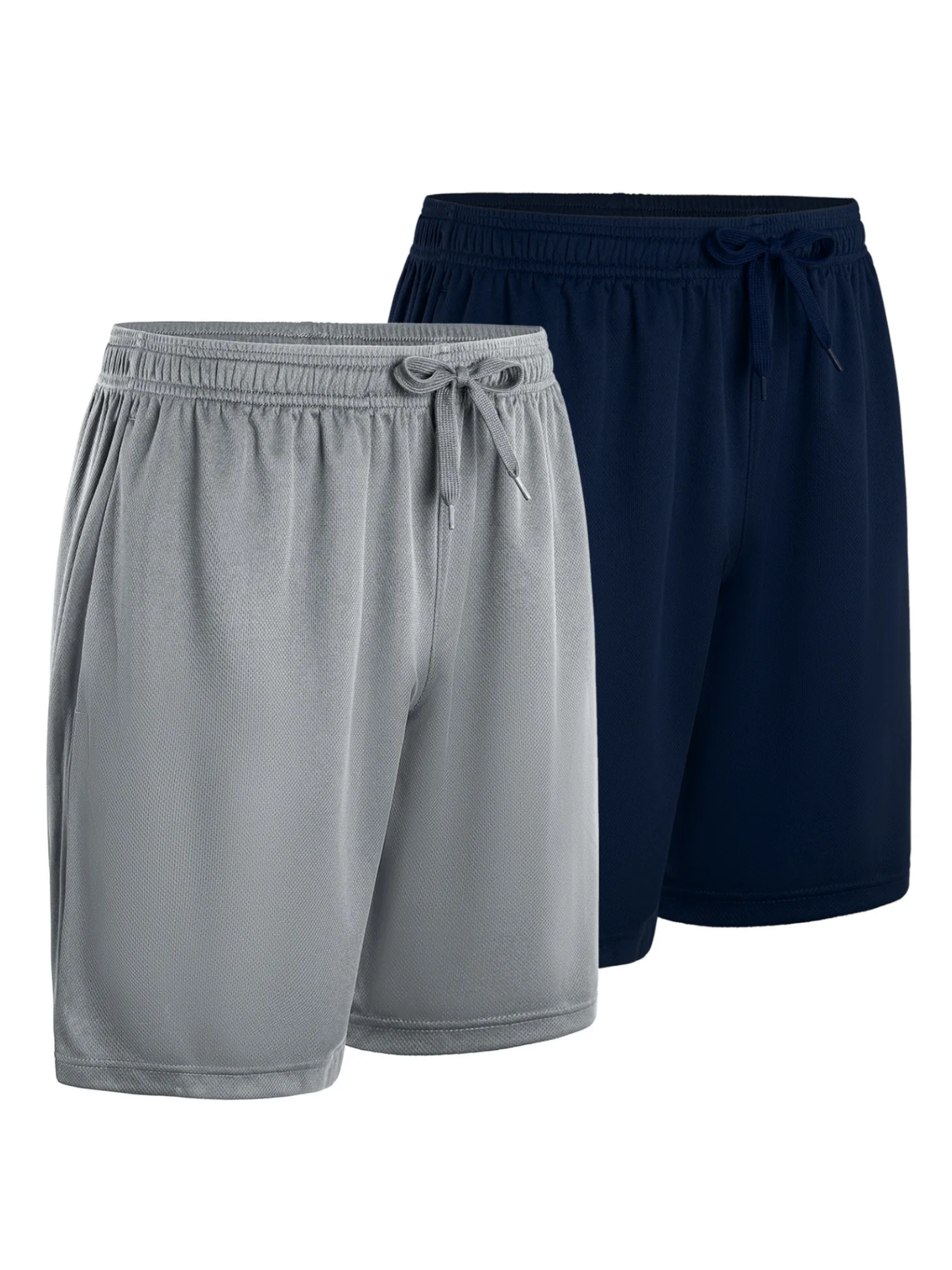 2-teilige Herren-Sportshorts aus Polyester, schnell trocknend, geeignet für Sport und Fitness, Laufshorts