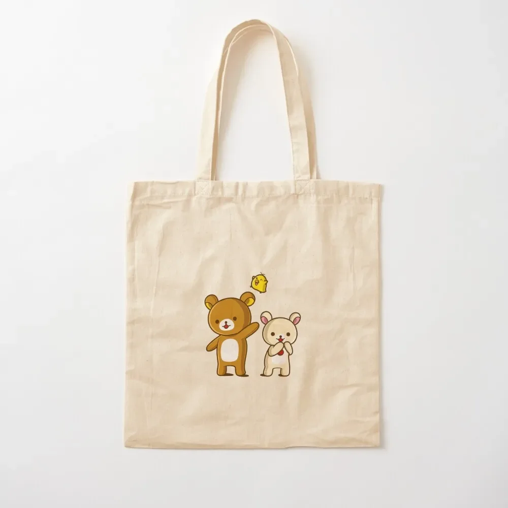 

Rilakkuma, Korilakkuma, and Kiiroitori Tote Bag Women's shopper bag Women's shopper large size bags tote bag custom