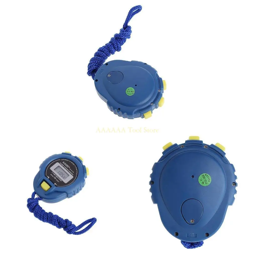 A2BE Handheld Digital LCD Sports Stopwatch Chronograph Counter Timer pour W / Strap