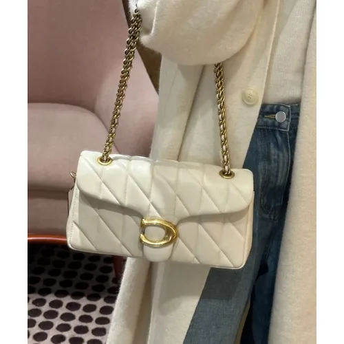 Imagen 2 del producto Bolso acolchado con diseño de tigre para las cuatro estaciones para mujer, cadena de cuero de malla de diamante, bolso cuadrado pequeño, bolso de hombro tipo bandolera