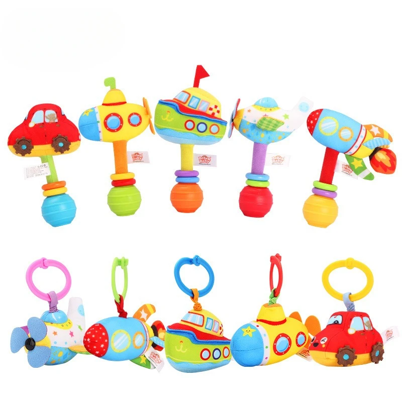 Baby Soft Plush Rattles Toy Infant Shaker Teether Cute Stuffed Handbells Eco-friendly Baby Rattle Toyfor Newborn Gifts