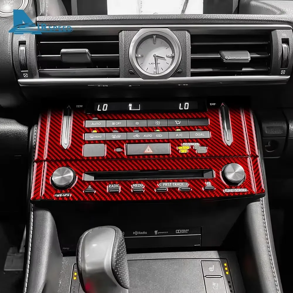 For Lexus RC300 RC350 RC200T 2015-2018 Carbon Fiber Interior Trim Center Console AC Panel Sticker LHD RHD Car Audio Accessories