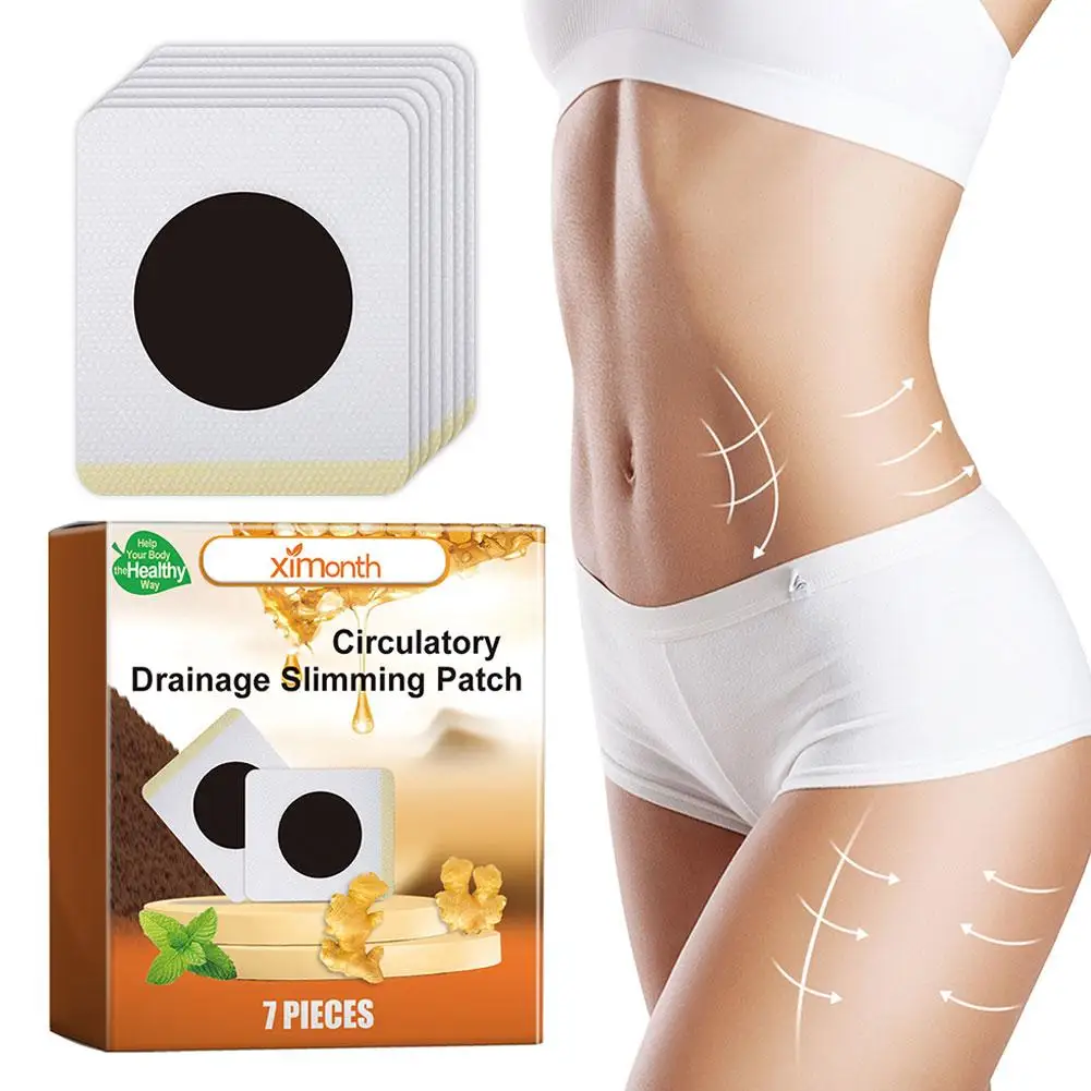 Perda De Peso Fat Burning Slimming Patch, Belly Slim Patches, Estômago Adesivo, Cuidados De Saúde, Drenagem Circulatória Abelha, 7 Pcs