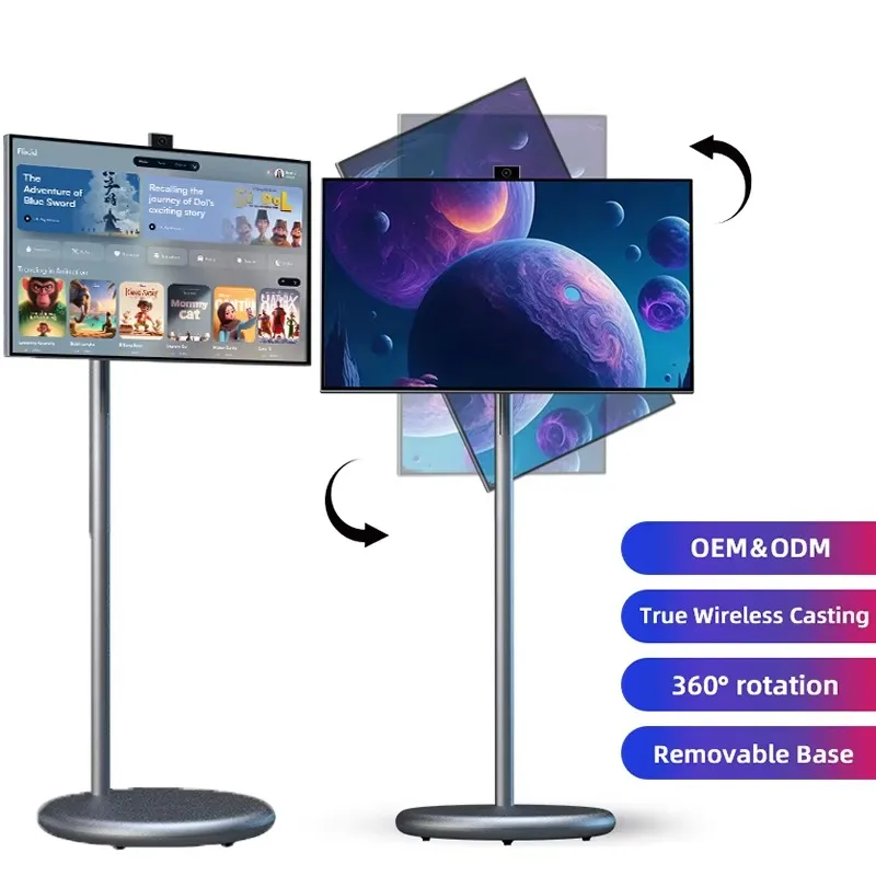 

Заводской 27-дюймовый портативный монитор 128 Гбит, портативный Android-телевизор, подвижный мобильный телевизор, портативный смарт-телевизор с сенсорным экраном и батареей