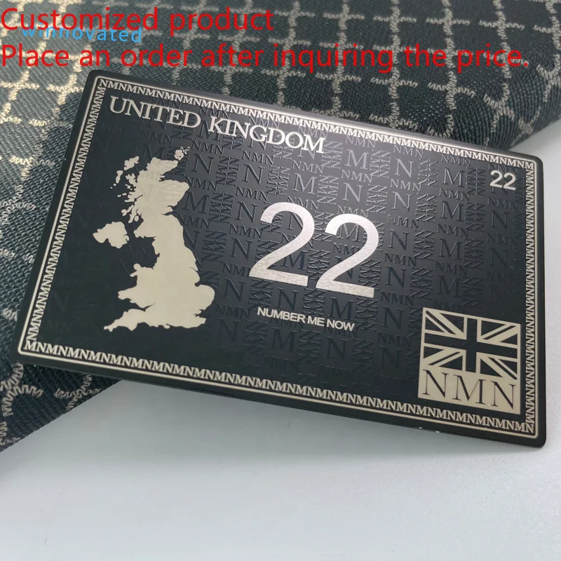 Customized product Luxury Rose Gold Brushed Stainless Steel Metal Business Cards