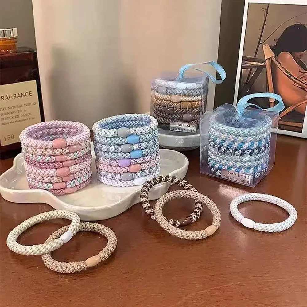 High Elasticity Basic Hair Rope Set Hair Tie Hair Ring Weave Rubber Band Hair Accessories Ponytail Holder