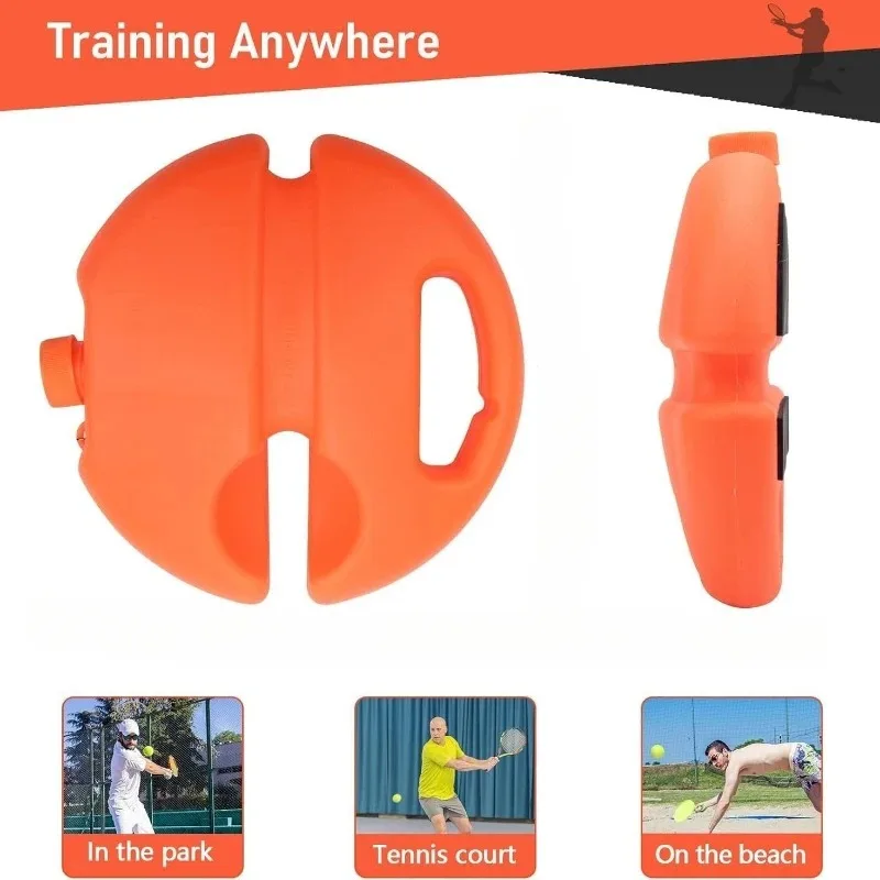 Robuste Tennis-Trainingshilfen-Basis mit Gummiband, geeignet für Indoor- und Outdoor-Tennis, Rebound-Training, Padel-Zubehör – Detail 8