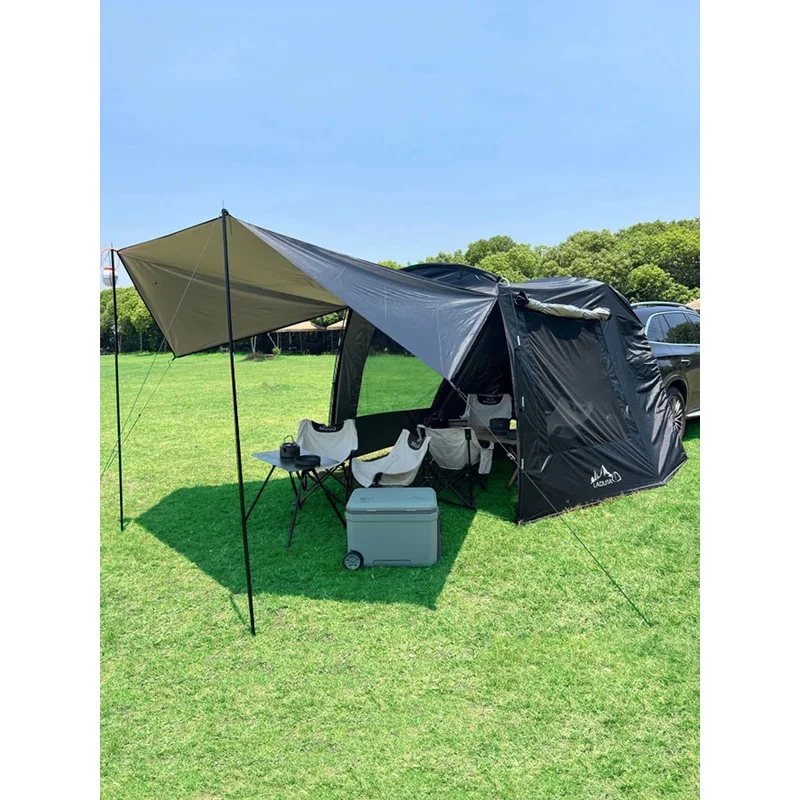 Lohascamping صندوق السيارة خيمة لرسو السفن المحمولة مقاوم للماء SUV الذيل خيمة 3-4 أشخاص قبة خيمة ظلة نفق نمط خيمة