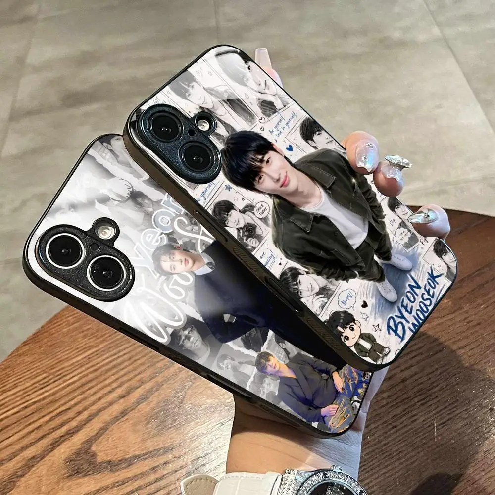 Чехол для телефона с изображением популярного юноши Ин Бён У-со для iPhone 17 Air 16 e 15 14 13 12 11 Plus Mini Pro Max, стеклянный магнитный чехол.