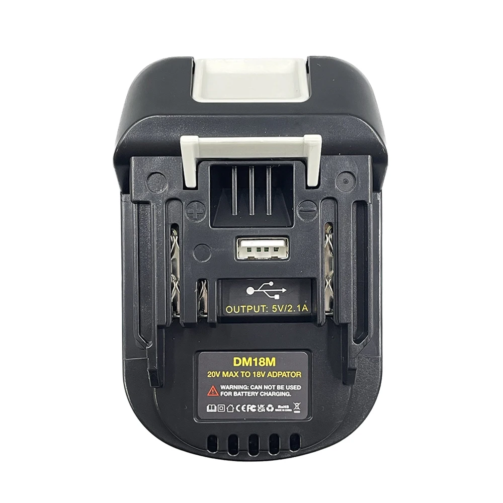 DM18M Akku-Adapter für 18-V-Werkzeuge von Makita. Konvertieren Sie für Dewalt 20V-Akku und Milwaukee M18 18-V-Akku auf 18-V-Akku von Makita