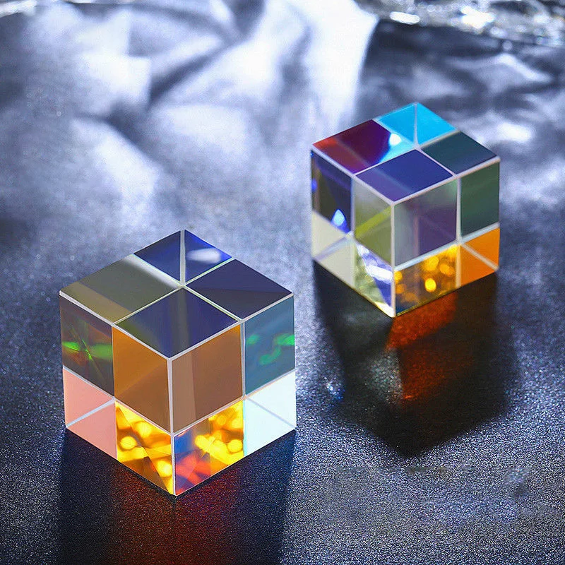 Imagem -02 - Cubo de Luz com Prisma Cor Seis Lados Arco-íris Foto Fotografia Presentes Criativos 15*15*15 mm Pcs