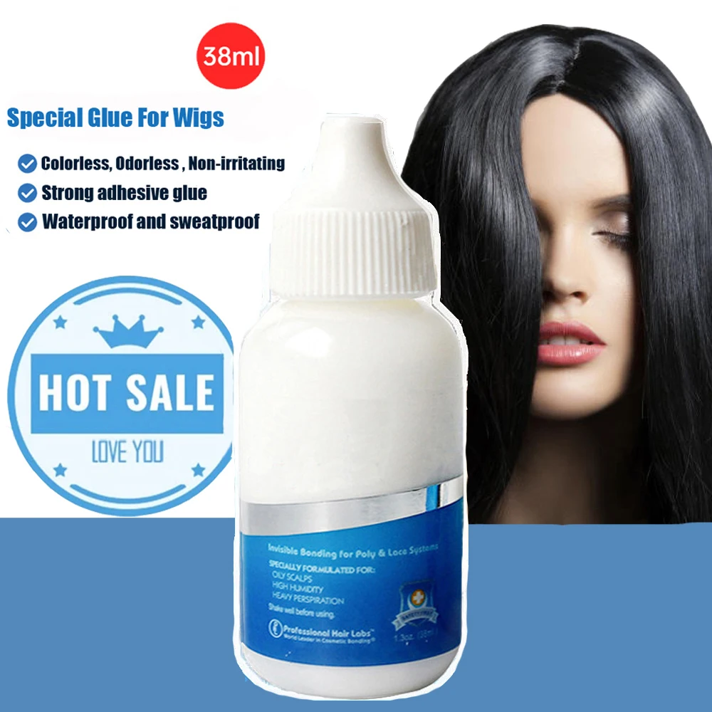 

38ml Lace Wig Glue Waterproof Oil Resistant Hair Glue For Lace Front Wig Bond Adhesive Glue For Lace Wigs