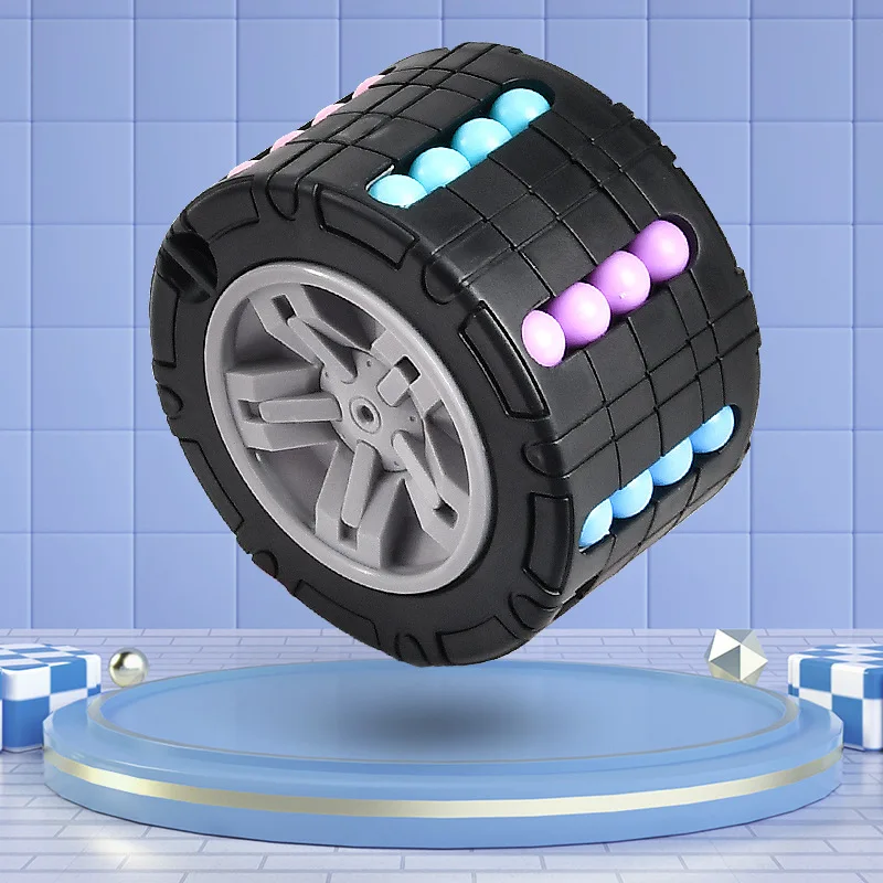 Cubo di fagioli magici rotanti Punta delle dita Agitarsi Giocattolo Bambini Adulti Sollievo dallo stress Spin Bead Puzzle Gioco di intelligenza educativa per bambini