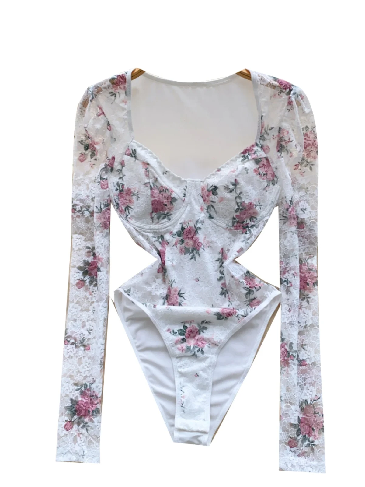 

Pure Desire Sexy Lace Jumpsuit Women's Slim Fit Long Sve Inner Wear High Waist Straight Cut ort Pants Online Exclusive