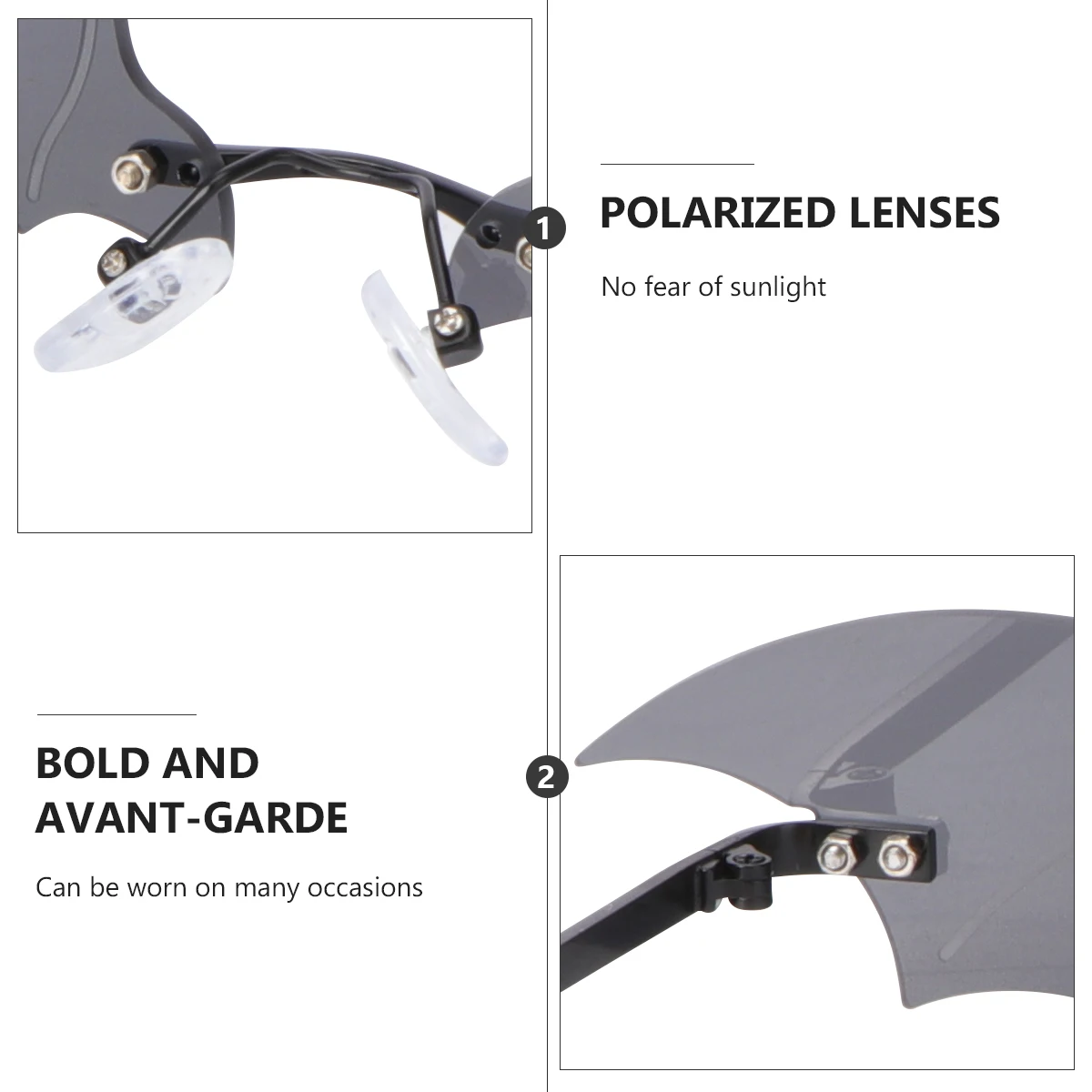 

Bat Sunglasses Halloween Fashion Eyeglasses Metal Shape Props Party Decoration Men and Women Outdoor