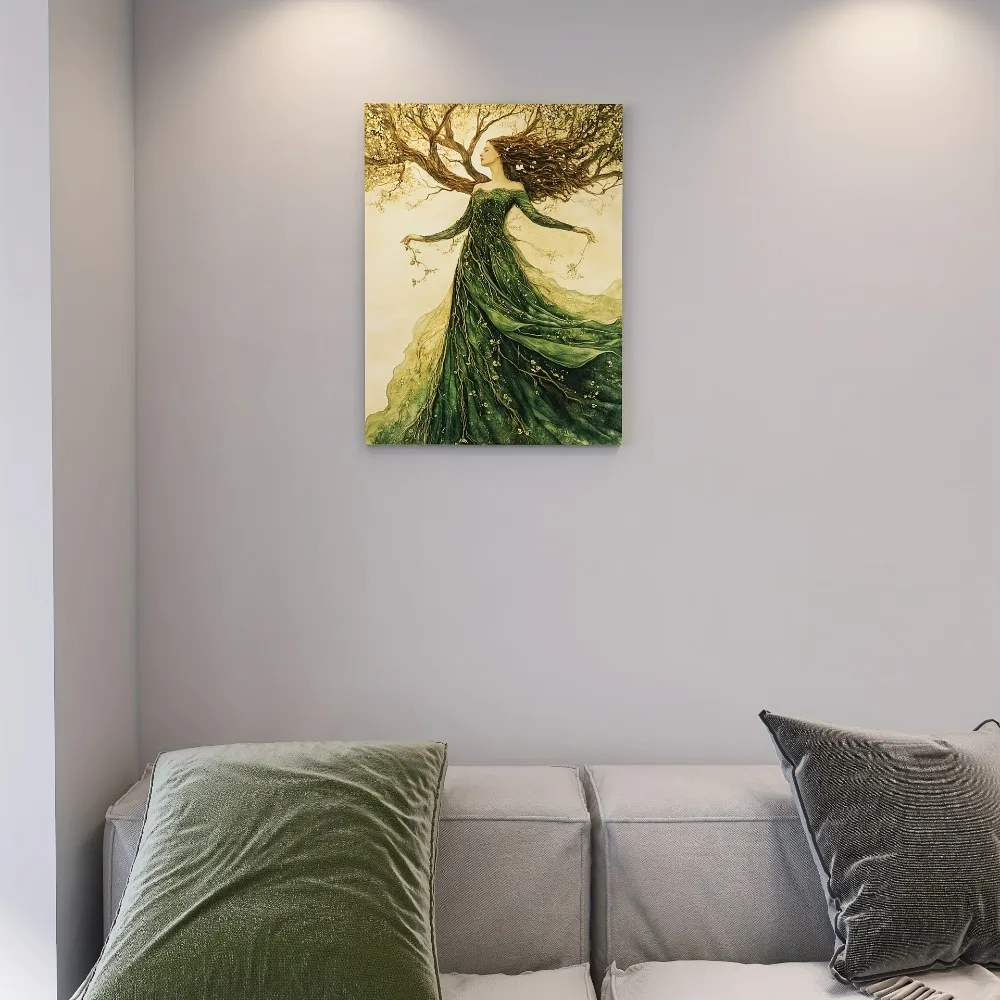 

1 Tree of Life canvas art print for bedroom, living room, home office, 1.5 inch thick pine solid wood frame