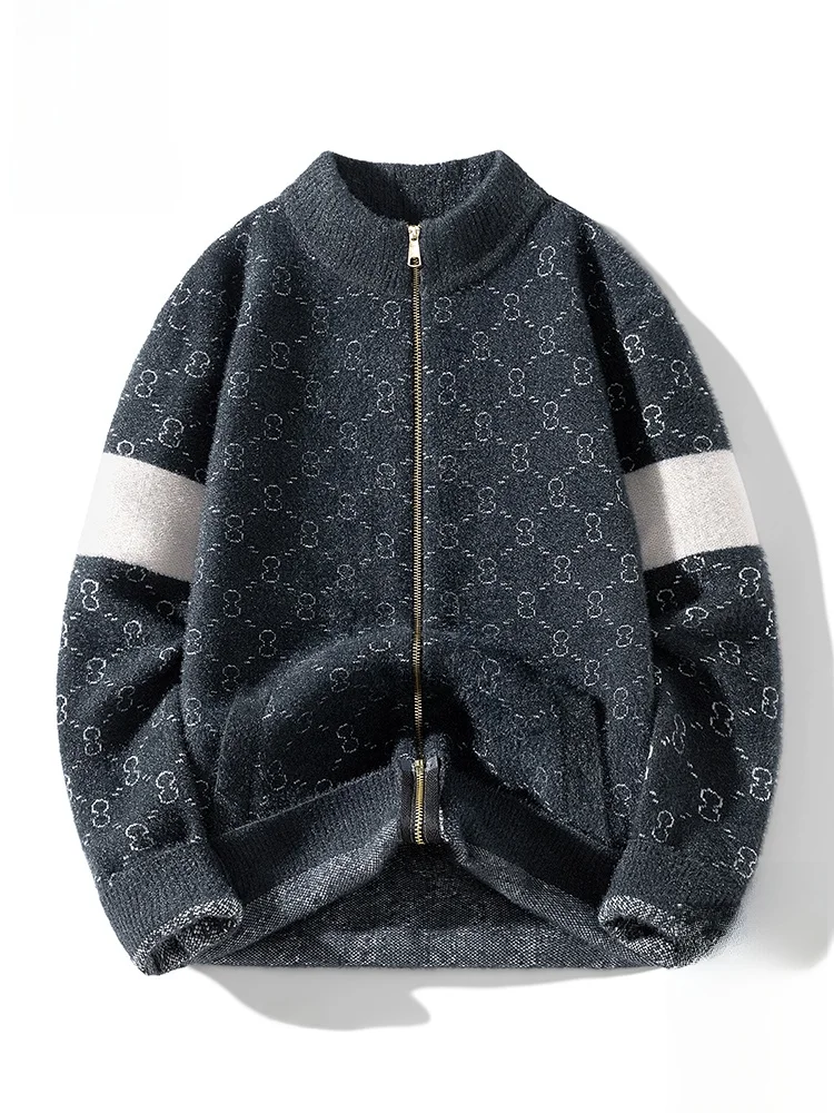 

Мужской вязаный свитер Paul Frank: повседневный, теплый, осенний, модный, брендовый, стильный, для отдыха, на молнии, длинный рукав