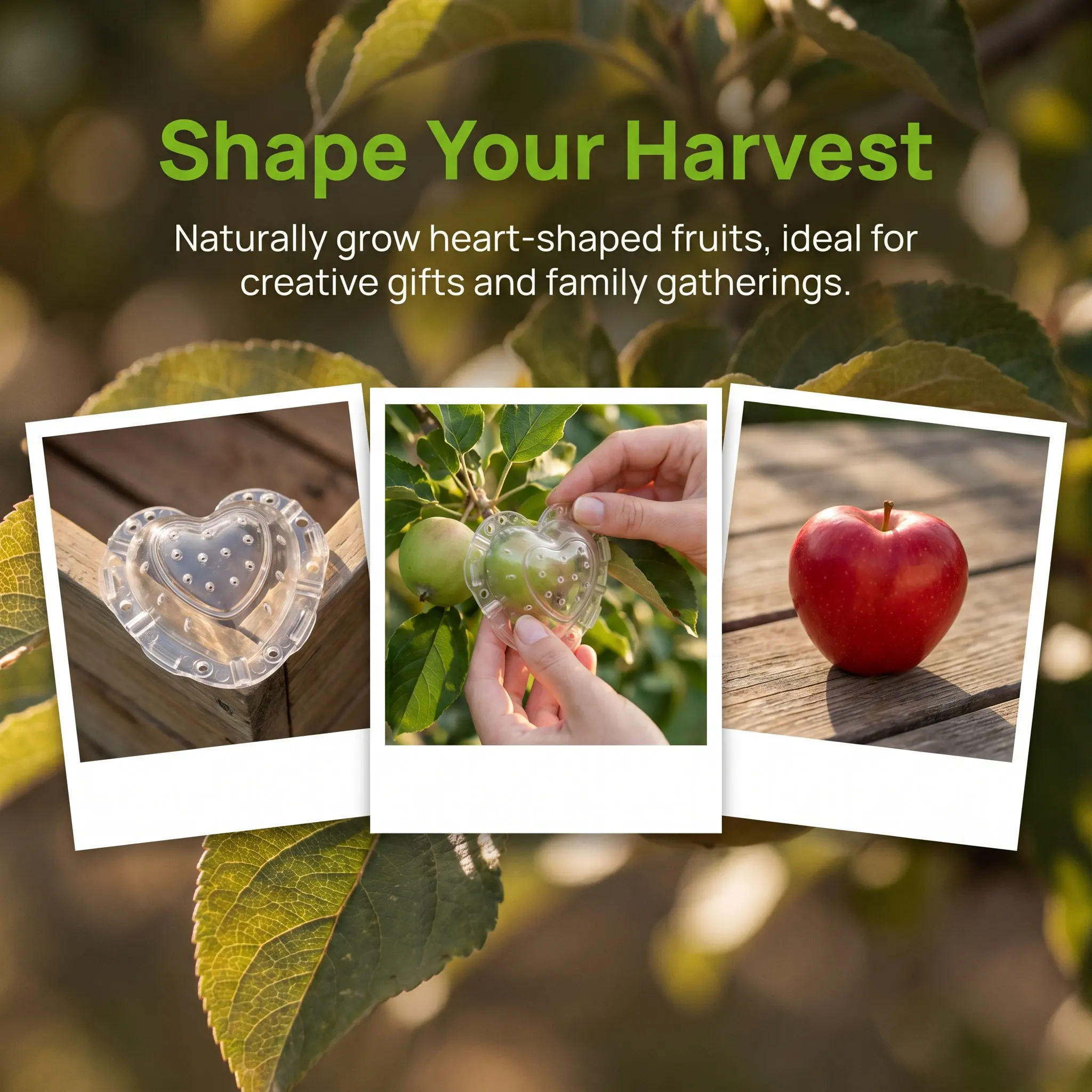 2Pcs Reusable Heart Shaped Fruit Forming Mould for Tomato Strawberry Melon - Transparent Garden Vegetable Shaping Tool