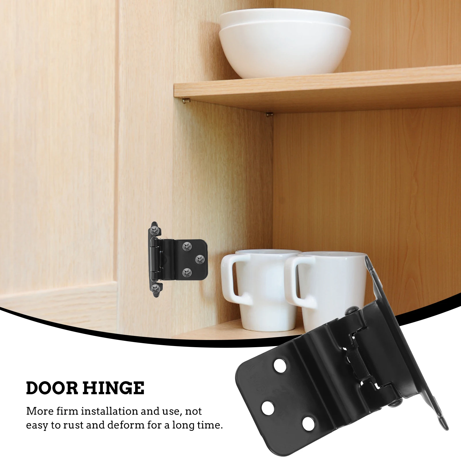 

10pcs Cabinet Spring Heavy Duty Iron Furniture Hinges Self-Closing Door Hinges No Noise Ball Bearing Anti-Rust Metal Hardware