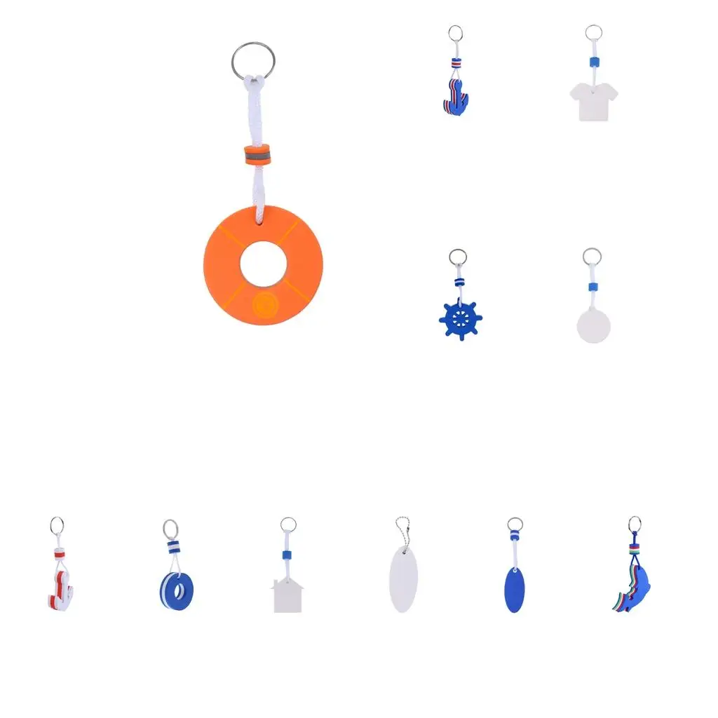 Novelty Floating Boating Keychain Sailing Fishing Key Chain Ring Float