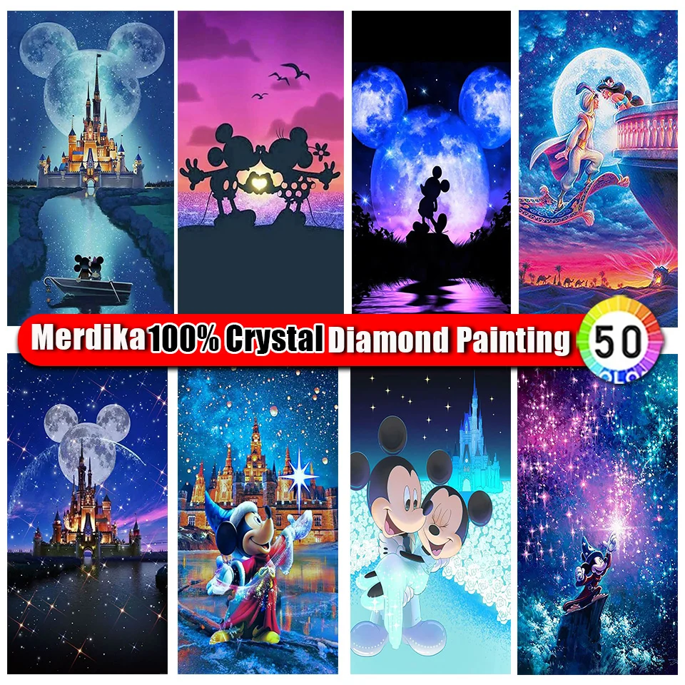 

Picture Size 100% Crystal Diamond Painting Disney Mickey Mouse Set Hobby Art Embroidery Diamond Mosaic Picture of Rhinestones