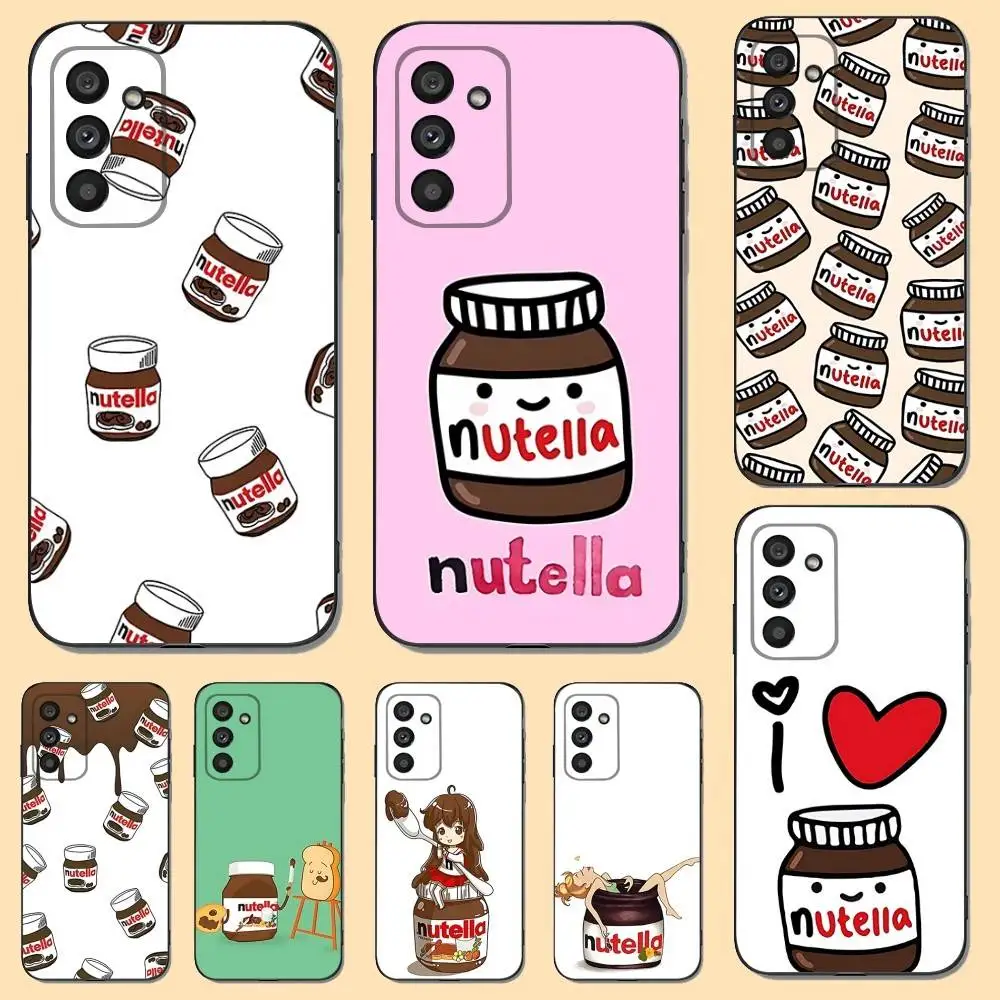 

Phone Case For Samsung S 25,24,23,22,30,21,10,9,Ultra,Plus,Lite,FE,4,5 G Soft N-Nutella Chocolate Black Case