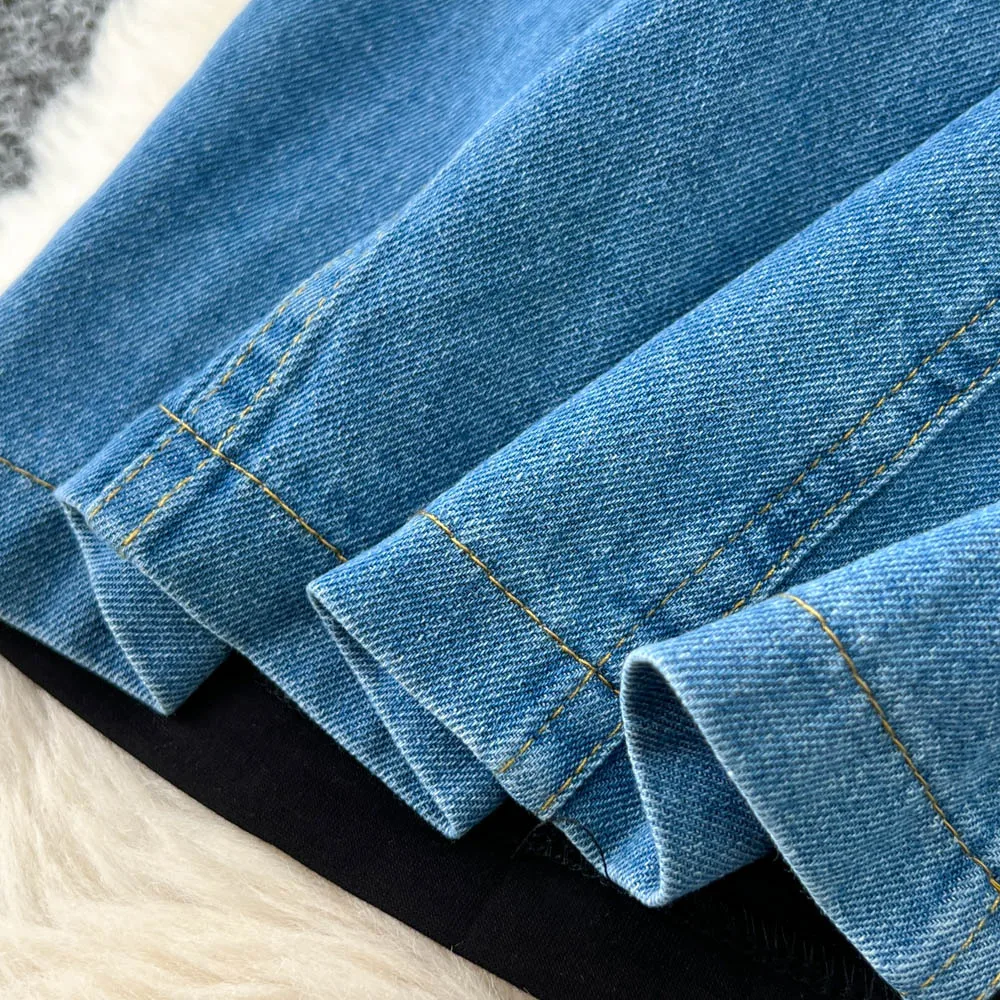 Elegancka sukienka letnia w stylu koreańskim boho, szyta z krótkim rękawem w stylu vintage, imitująca dwuczęściowy krój, z rozcięciem, w stylu fairy.