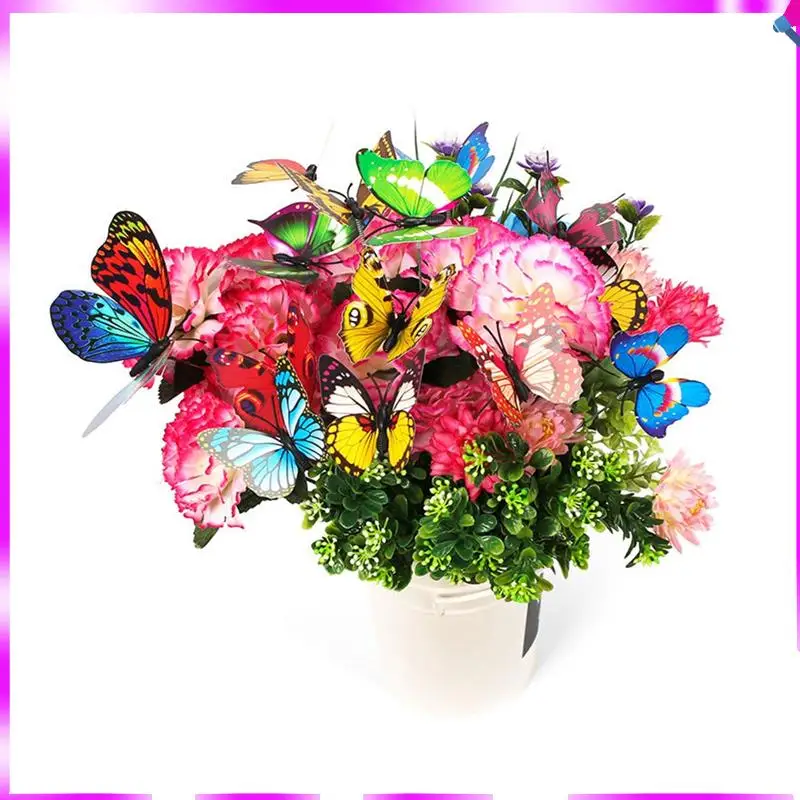 

N96R 100 шт. ПВХ бабочка открытый двор поделки открытый декор бабочки для офиса и сада 25 см