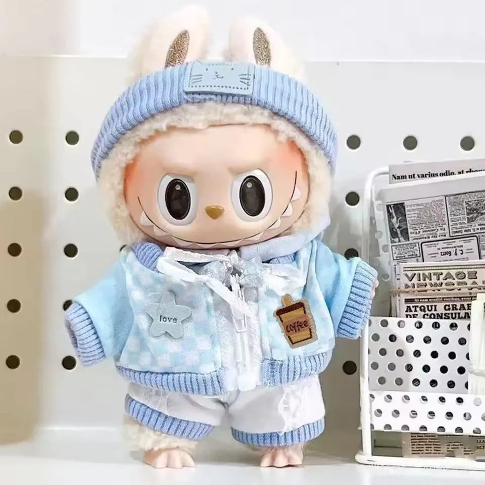Cute Mini Plush Doll'S Clothes Outfit Accessories For Labubu Idol Dolls Hoodie Suit Clothing DIY Gift