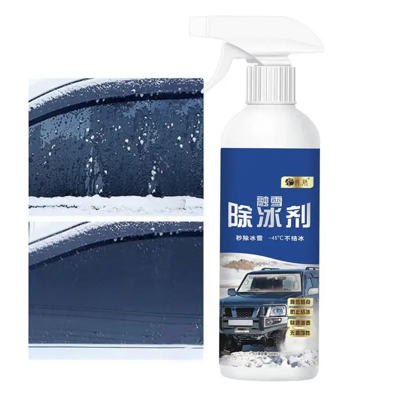 

Windshield Deicer Spray Car Windshield Cleaner Deicing Melting Agent Windshield Glass Defroster 500ml Ice Melt Spray Agent For