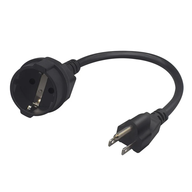 5-15P TO EU4.8MM PDU UPS Cord European EU 2PIN Socket To US Plug Digital Products Portable Conversion Power Cable 0.3M