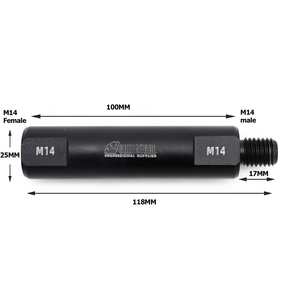 SHDIATOOL 1 Adapter Kim Cương Khoan Core Bit Nối Dài M14 Nam Sợi Chỉ Đến M14 Nữ Ren Kết Nối Bộ Chuyển Đổi