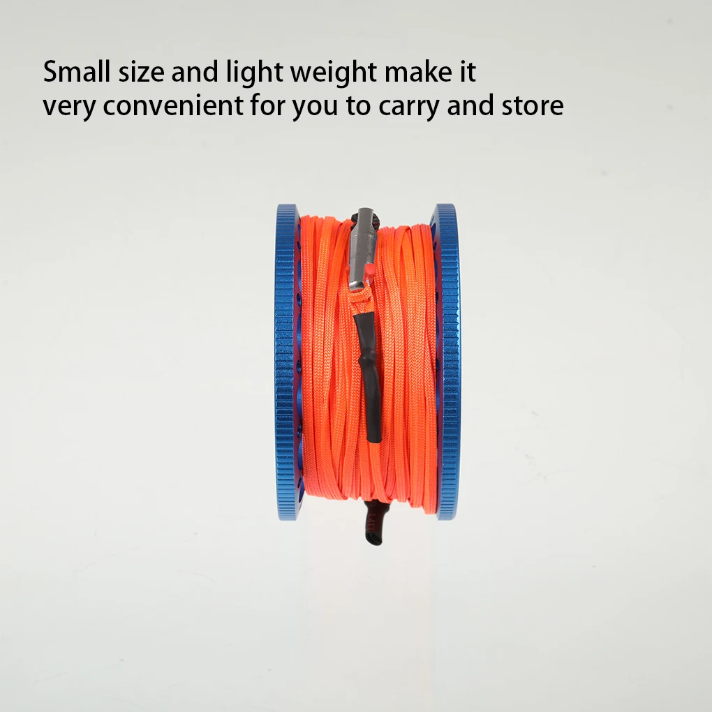 Finger Reel Professional Safety Rope Lightweight Scuba Diving Tech Spool with Snap Hook Swimming Equipment Blue