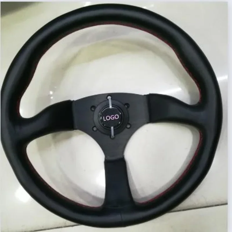 Super Feel 14-Inch Lambskin Modified Leather Smooth Leather Small Concave Universal Steering Wheel