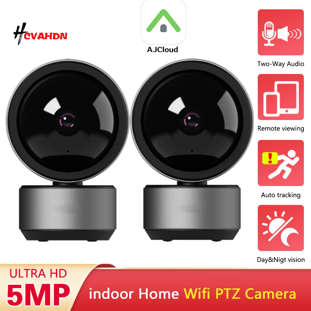 5MP 2K WLAN-Sicherheitskamera für Zuhause, Innenbereich-Babymonitor mit KI-Bewegungserkennung, Nachtsicht und CCTV-Videosicherheit