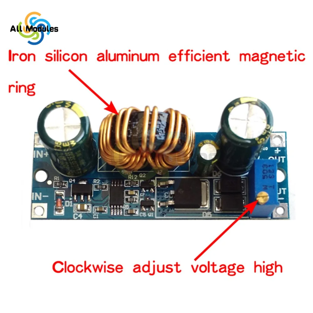 CC CV Adjustable 3A 30W 35W DC 5 -30V to DC 0.5 -30V Step Up Down Buck Boost Converter Power Supply Module Voltage Regulator