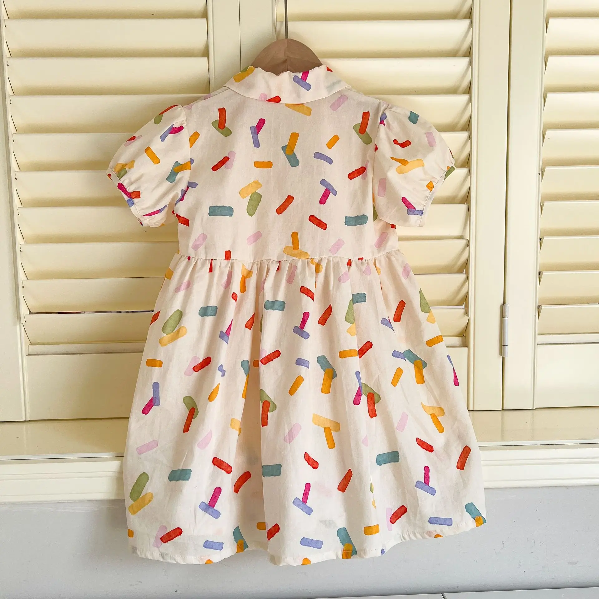 2025 Nuevo estilo de vacaciones Conjunto de ropa de verano para niños de algodón Vestido de verano para niñas de 80 - 150 cm Trajes para hermanos para niños y niñas