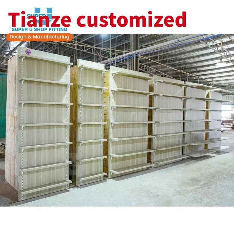 

(customized)Custom Retail Store Display Design Showroom Pharmacy Shelves Display Wooden Wall Mounted Pharmacy Display Stand