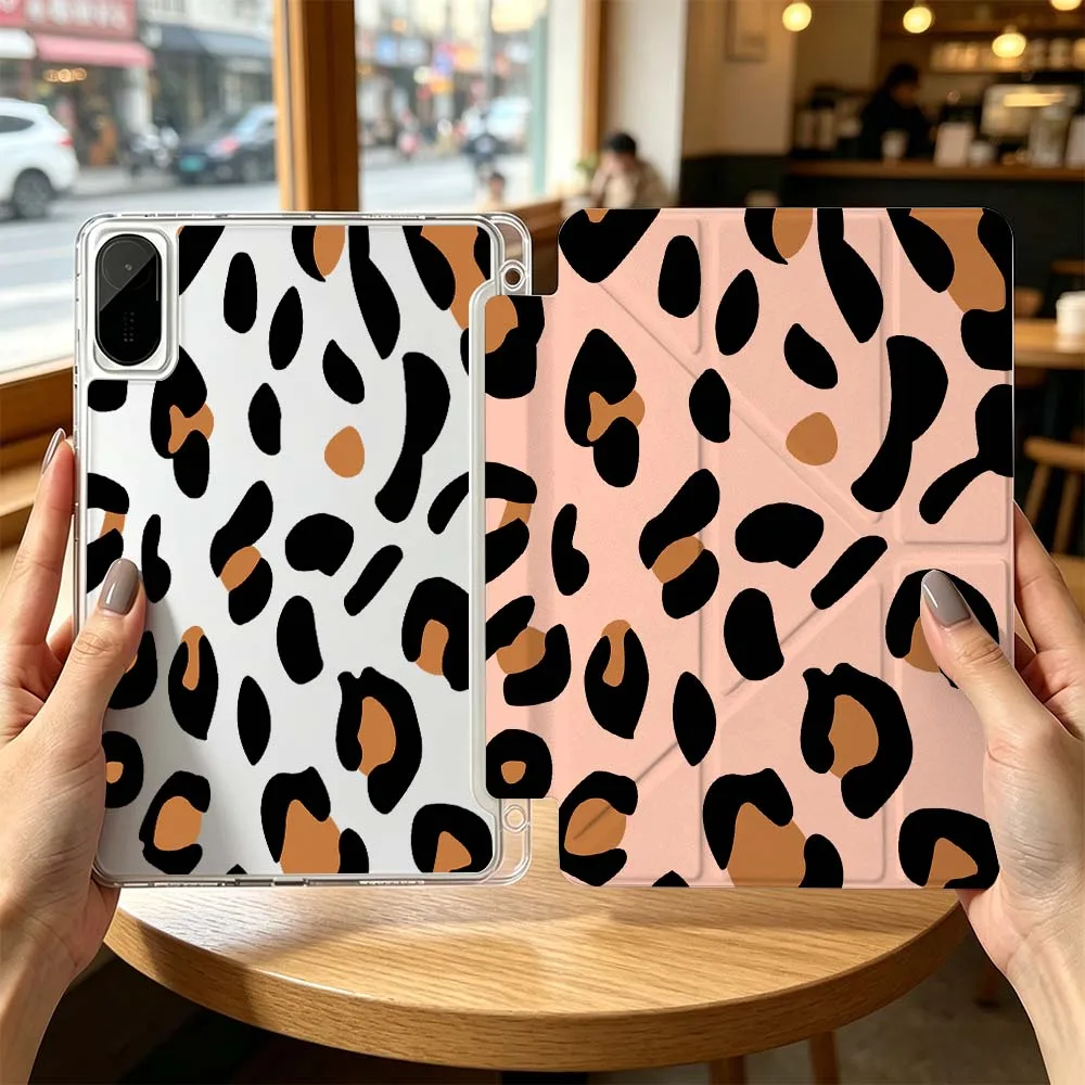 Cartoon Leopard Print Pattern Cool For Xiaomi Redmi Poco Pad 8 7 6 5 C1 SE 9.7 11.2 12.1 11 inch 3Y Tablet Case