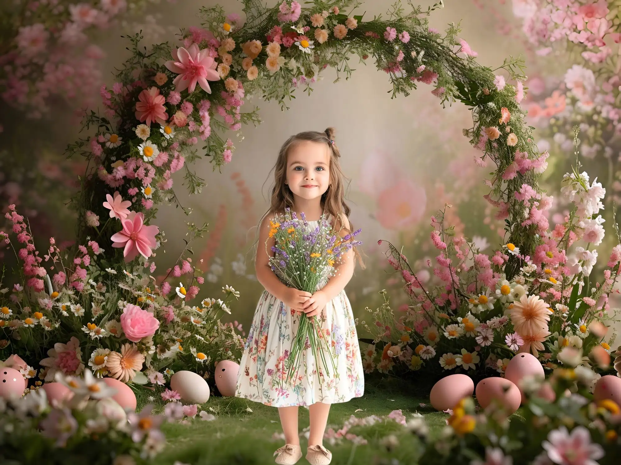 خلفية تصوير Mehofond ، قوس بيض عيد الفصح ، حديقة زهور ، حفلة عيد ميلاد للأطفال ، ديكور بورتريه ، خلفية ، استوديو تصوير ، ربيع