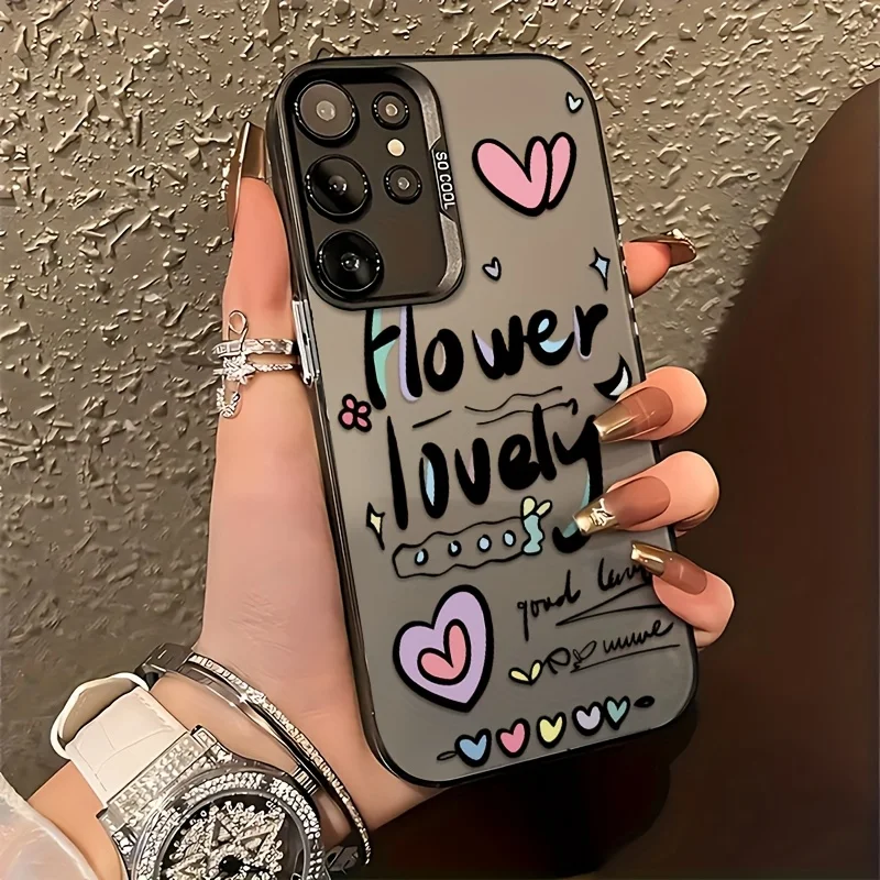 Luxuriöses Englisch-Design Love Case für Samsung Galaxy S25 S24 S23 Ultra Plus FE S22 S21 A56 A55 A36 A36 A16 A15 A33 A34 Hülle
