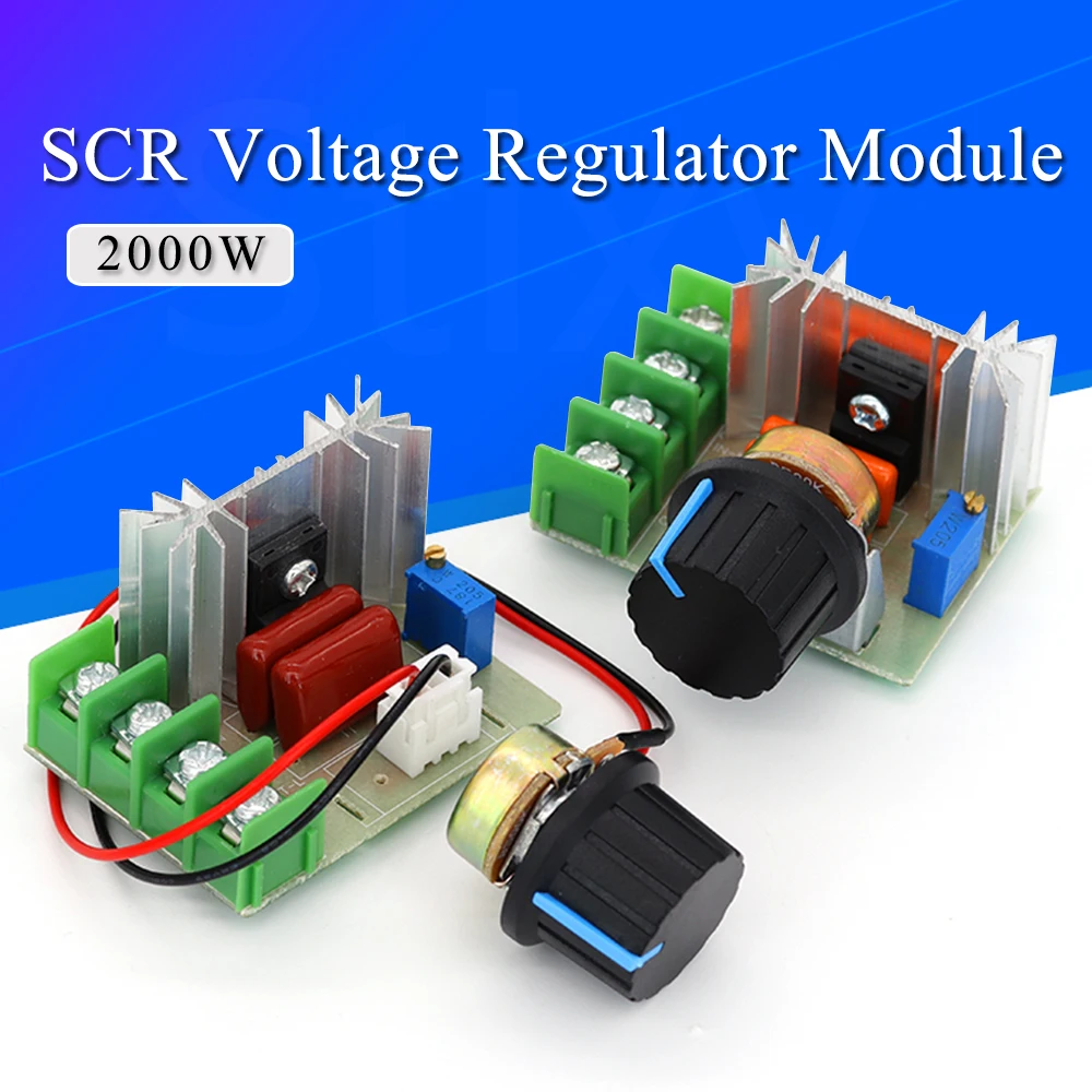 AC 220V 2000W SCR Voltage Regulator Dimming Dimmers Motor Speed Controller Thermostat Electronic Voltage Regulator Module