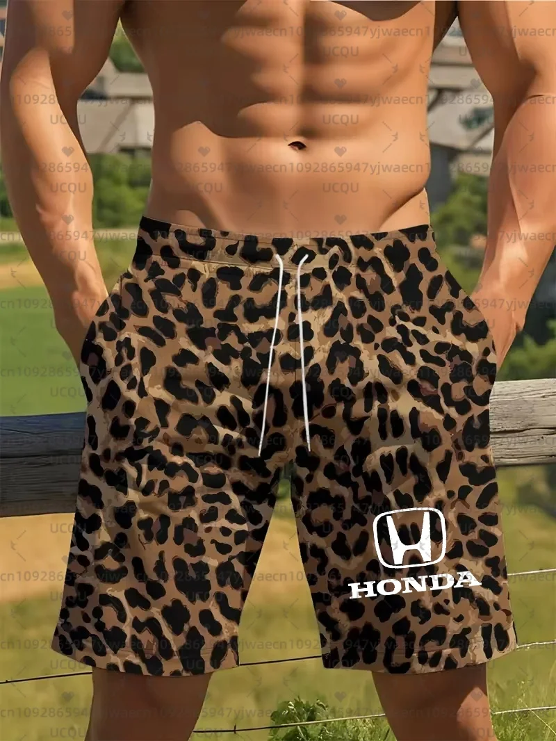 Leopard 3D Printing Motorcycle Riding Shorts Fast Drying Breathable Short Sleeve Sport For Men And Women Honda Riding Shorts