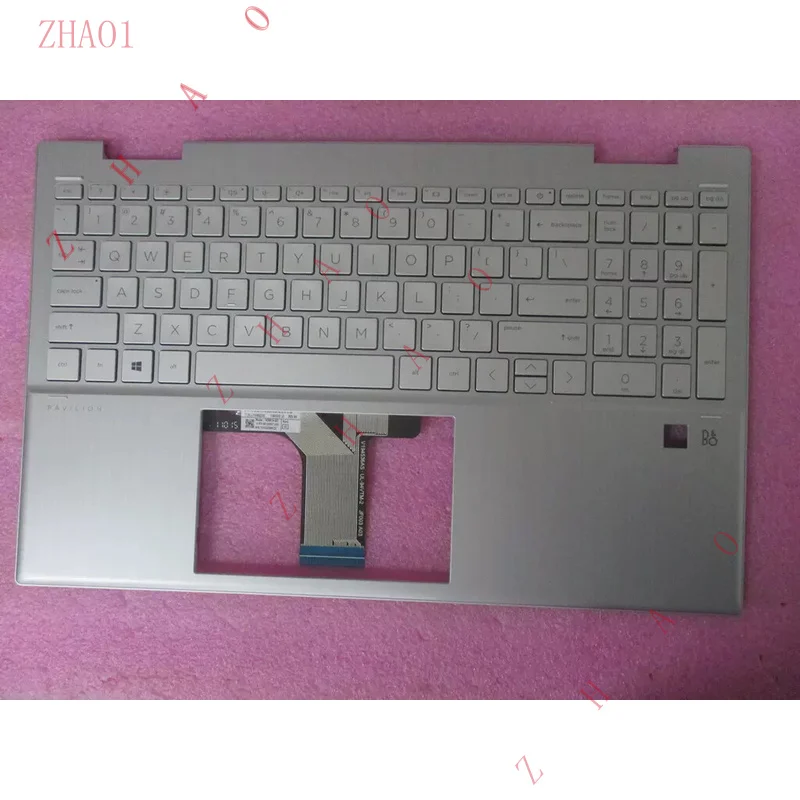 Z  Palmrest w/Keyboard Fingerprint No-BL for HP Pavilion X360 15-ER M45128-001