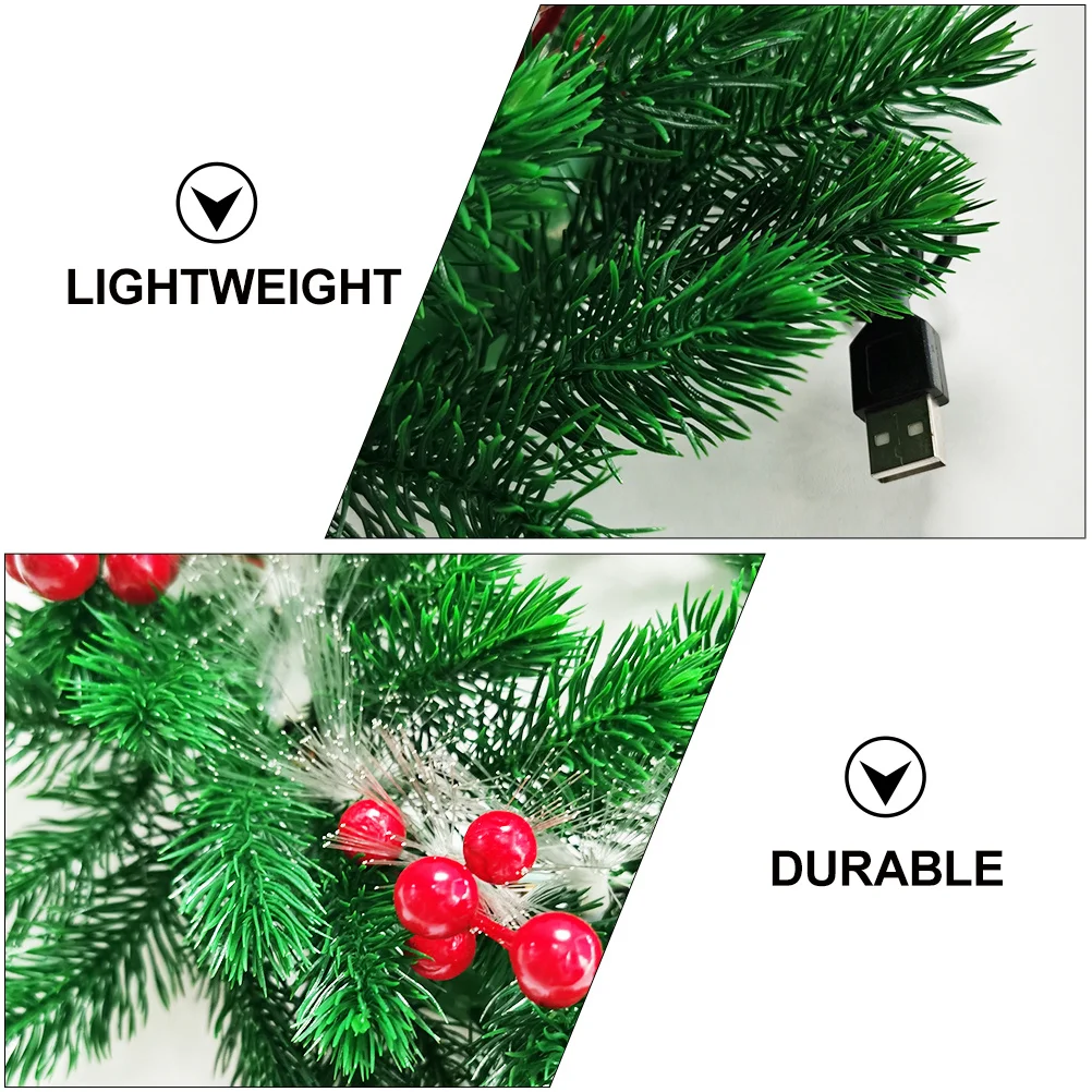 

1Pcs Christmas Hanging Wreath Garland Light Decor Xmas Door Wall Hanging Ornament Home Wreath Garland Light Christmas Adornment