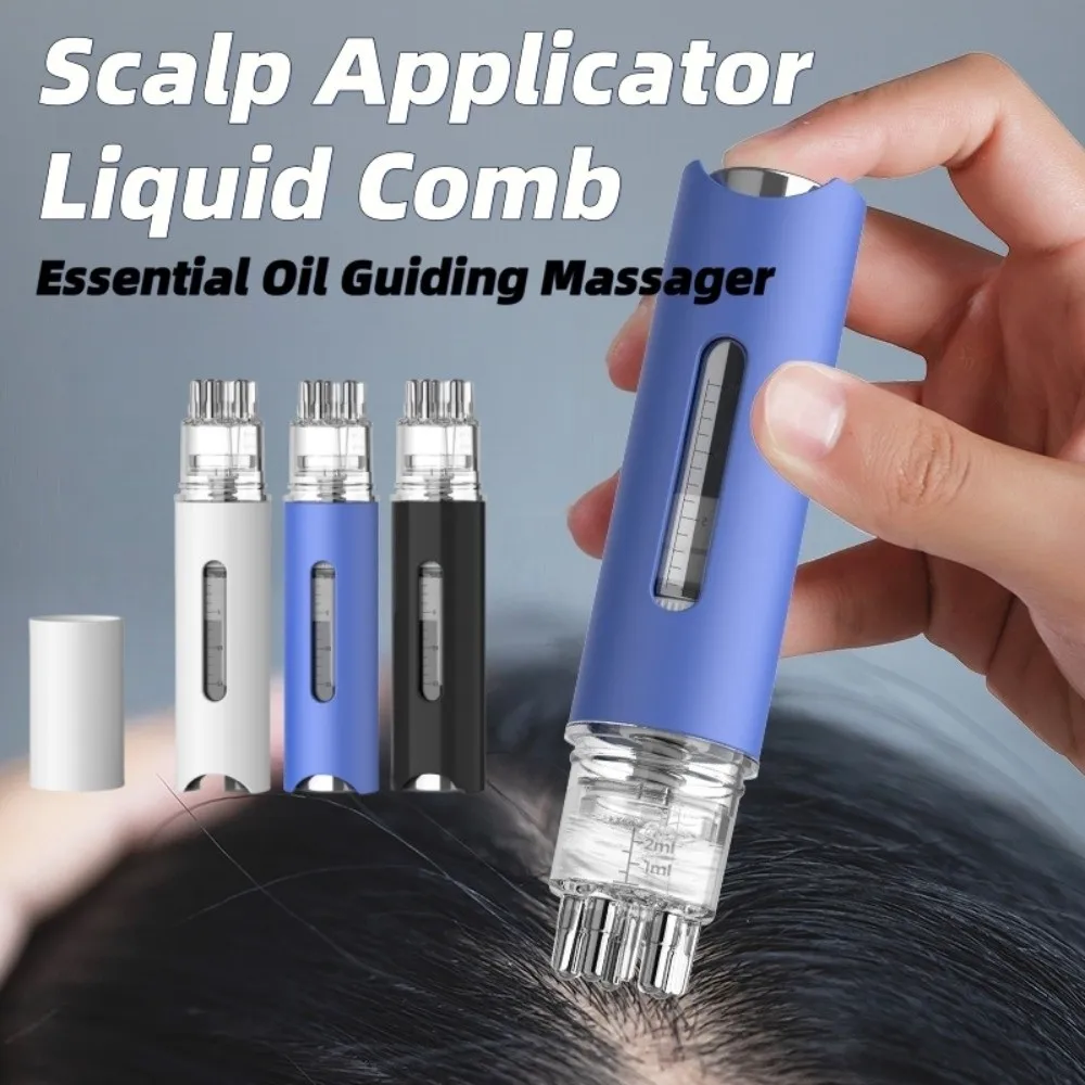 

Rolling Ball Scalp Applicator Comb Portable Accurate Scale Professional Liquid Guide Comb Repeatable Hygienic