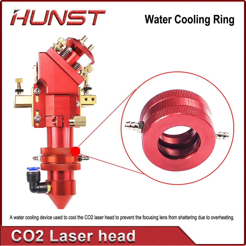 HUNST CO2 Laser Head Water Cooling Ring, Suitable For 25mm/30mm Diameter Laser Focusing Heads