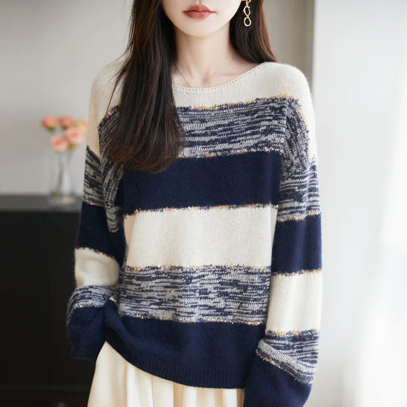Fashion Women Sweater Autumn Winter Long Sleeve Loose Knitted Sweater Warm Korean Bottoming Shirts Casual Basic O-neck Pullovers